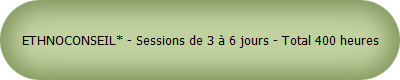 ETHNOCONSEIL* - Sessions de 3  6 jours - Total 400 heures
